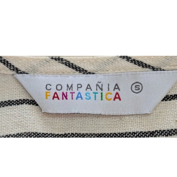 Compañía Fantástica Striped Cotton Sleeveless Cutout Midi Dress – Size S - Picture 5 of 11